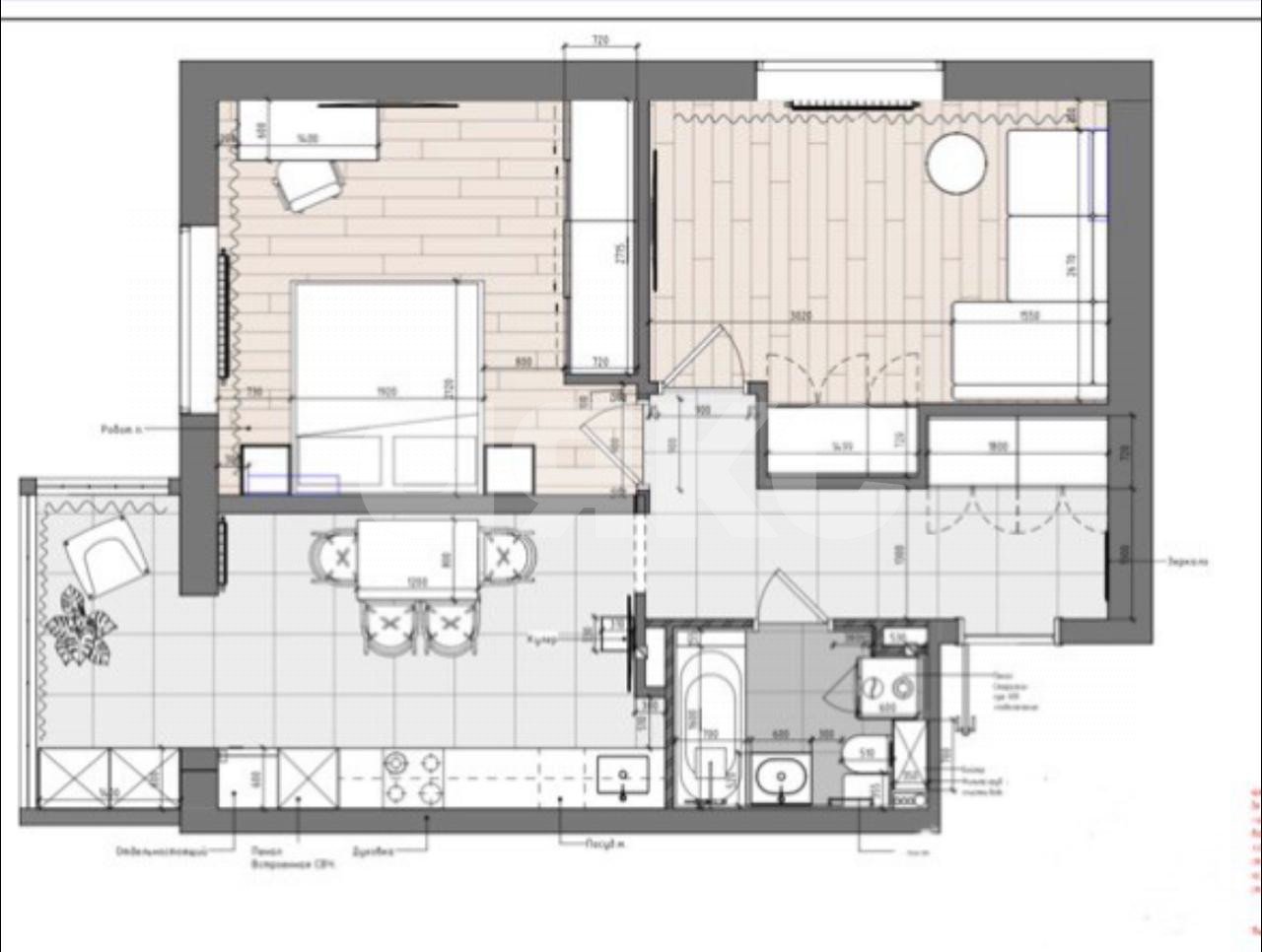 Фото №18: 2-комнатная квартира 60 м² - Ростов-на-Дону, жилой комплекс Гвардейский 3.0, пр-кт Сиверса, 30