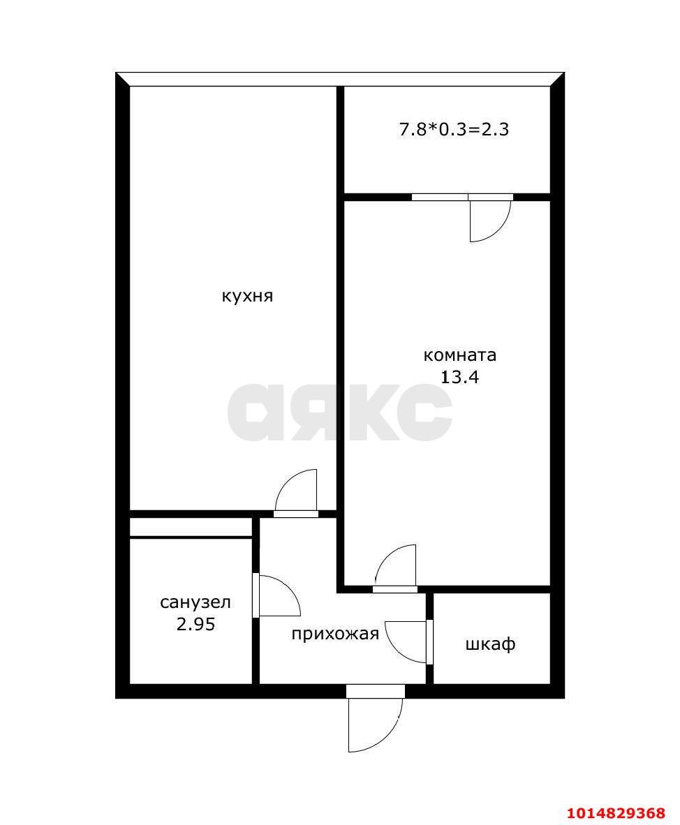 Фото №13: 1-комнатная квартира 31 м² - Краснодар, ЖК Оникс, ул. Российская, 267к3