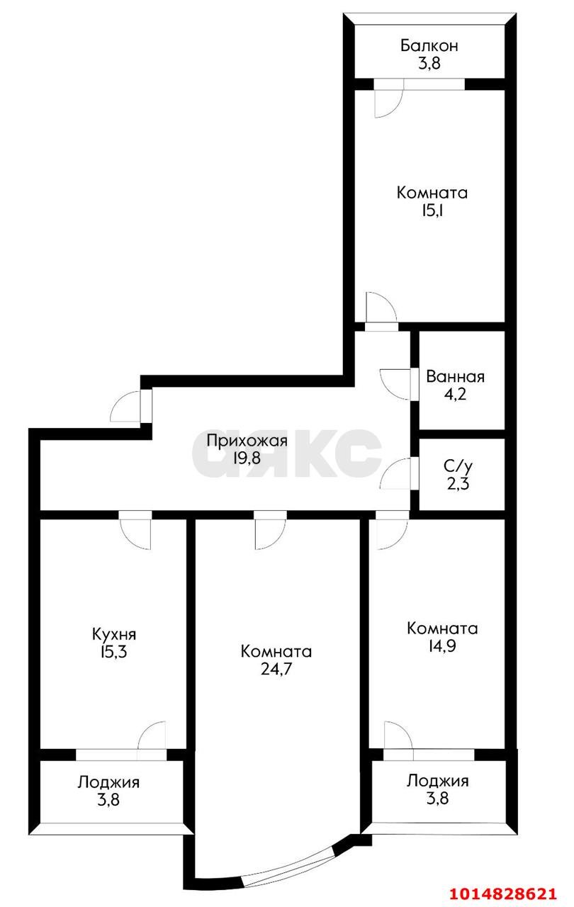 Фото №18: 3-комнатная квартира 107 м² - Краснодар, Карасунский внутригородской округ, Гидростроителей, мкр. жилой комплекс Речной Бриз, ул. Парусная, 10к3