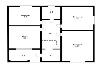 Фото №3: Дом 106 м² - Янтарь, мкр. Прикубанский внутригородской округ, ул. Центральная, 637