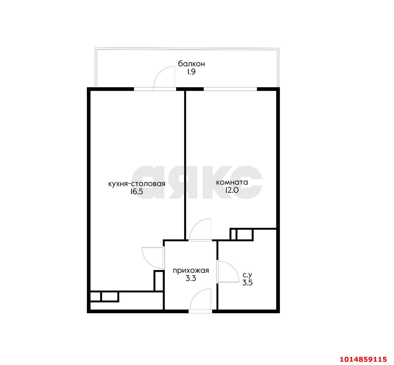 Фото №8: 1-комнатная квартира 37 м² - Краснодар, ЖК Акварели-2, ул. Тепличная, 62/1к1