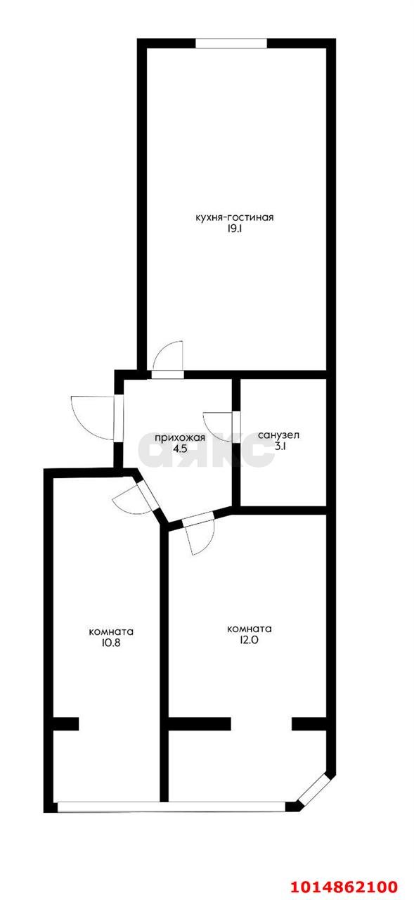 Фото №19: 2-комнатная квартира 52 м² - Краснодар, имени Петра Метальникова, ул. Петра Метальникова, 7