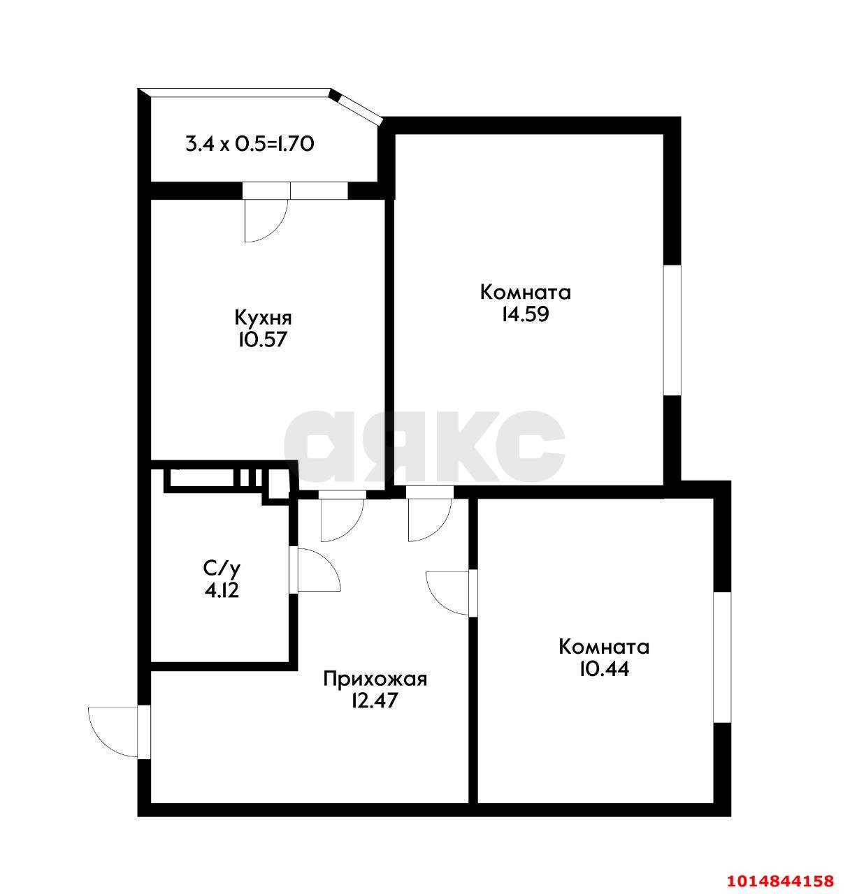 Фото №10: 2-комнатная квартира 57 м² - Краснодар, ЖК Губернский, ул. имени Героя Георгия Бочарникова, 8/2