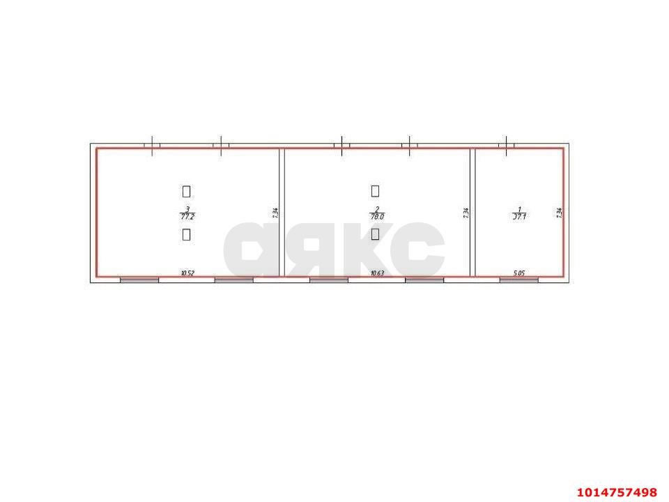 Фото №3: Торговое помещение 197 м² - Яблоновский, ул. Хуаде, 2/1