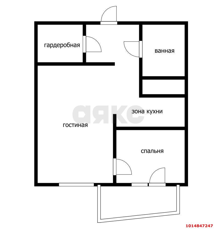 Фото №12: 1-комнатная квартира 45 м² - Краснодар, жилой комплекс Галактика, ул. Уральская, 71к1