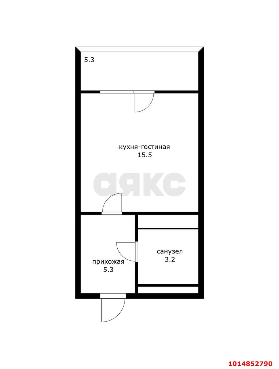 Фото №16: Студия 29 м² - Знаменский, Родные Просторы, ул. Природная, 10Бк24