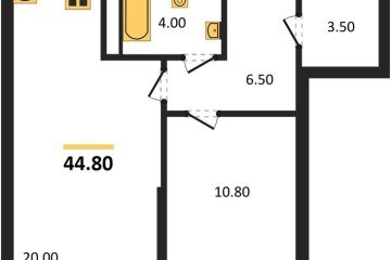 Фото №1: 1-комнатная квартира 44 м² - Краснодар, мкр. Догма Парк, 