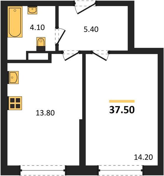 Фото №1: 1-комнатная квартира 37 м² - Краснодар, Догма Парк, мкр. Прикубанский внутригородской округ