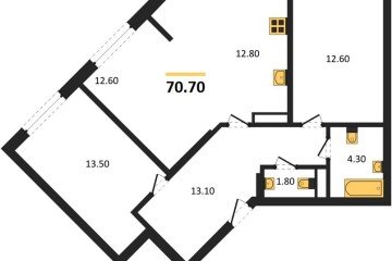 Фото №1: 2-комнатная квартира 70 м² - Краснодар, мкр. Прикубанский внутригородской округ, 