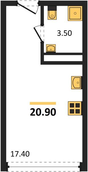 Фото №1: Студия 20 м² - Краснодар, Прикубанский внутригородской округ, мкр. Догма Парк