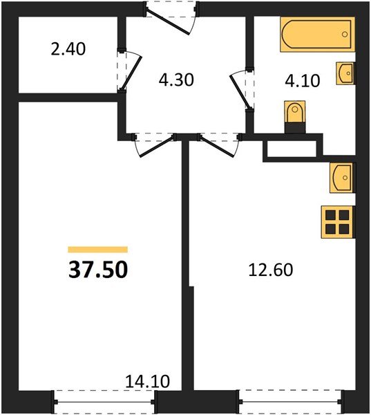 Фото №1: 1-комнатная квартира 37 м² - Краснодар, Догма Парк, мкр. Прикубанский внутригородской округ