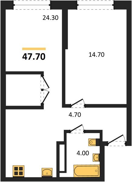 Фото №1: 1-комнатная квартира 47 м² - Краснодар, Догма Парк, мкр. Прикубанский внутригородской округ