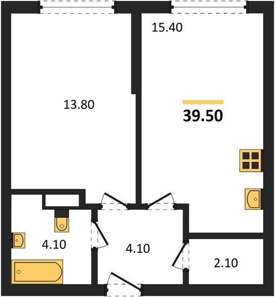 Фото №1: 1-комнатная квартира 39 м² - Краснодар, Догма Парк, мкр. Прикубанский внутригородской округ