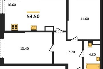 Фото №1: 2-комнатная квартира 53 м² - Краснодар, мкр. Прикубанский внутригородской округ, 