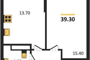 Фото №1: 1-комнатная квартира 39 м² - Краснодар, мкр. Прикубанский внутригородской округ, 