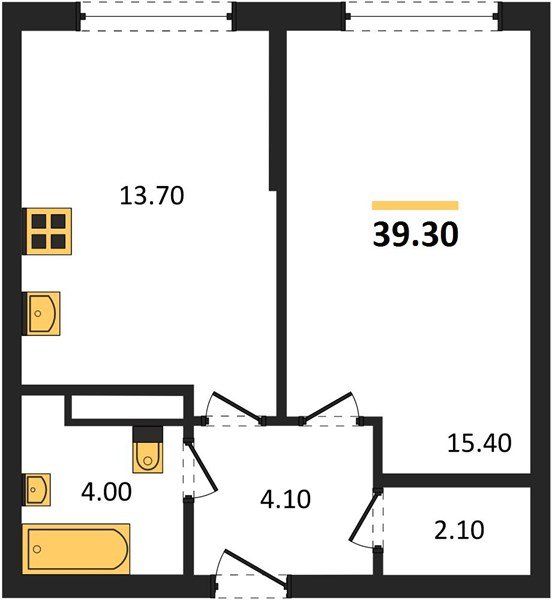 Фото №1: 1-комнатная квартира 39 м² - Краснодар, Догма Парк, мкр. Прикубанский внутригородской округ