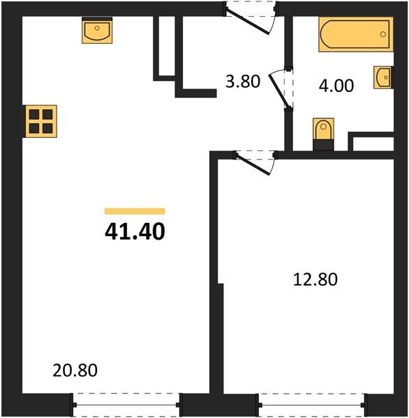 Фото №1: 1-комнатная квартира 41 м² - Краснодар, Догма Парк, мкр. Прикубанский внутригородской округ