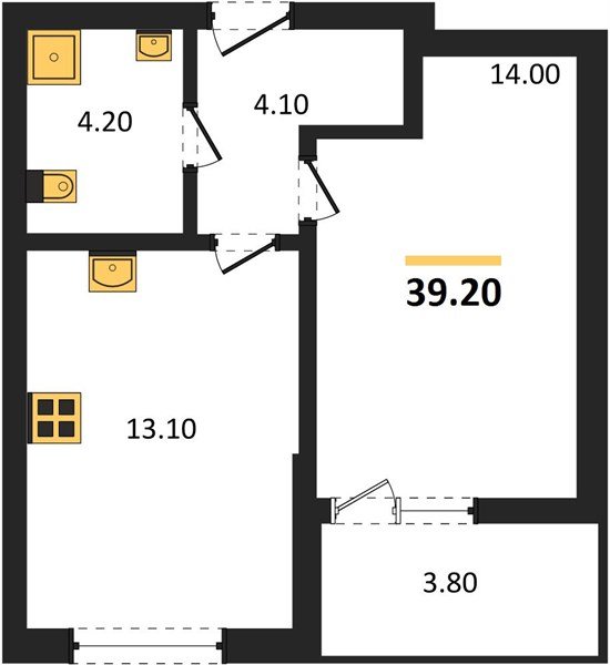 Фото №1: 1-комнатная квартира 39 м² - Краснодар, мкр. Прикубанский внутригородской округ