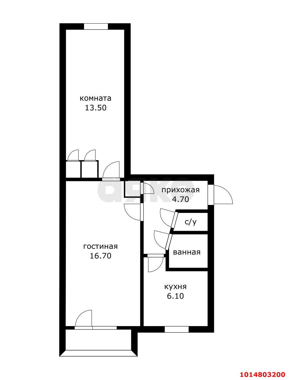 Фото №12: 2-комнатная квартира 45 м² - Краснодар, Славянский, ул. Красных Партизан, 161/3