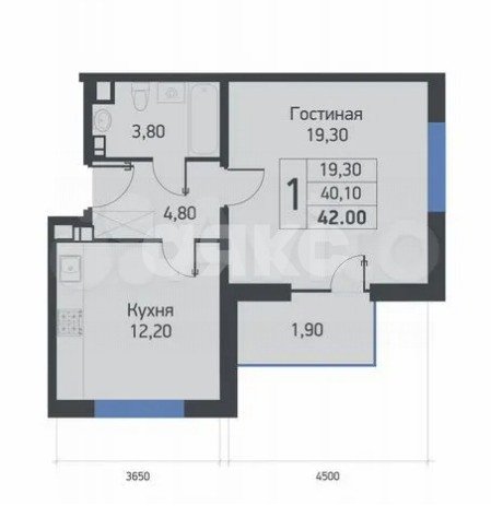 Фото №10: 1-комнатная квартира 40 м² - Новороссийск, ЖК Босфор, ул. Матвейкина, 1Ак4