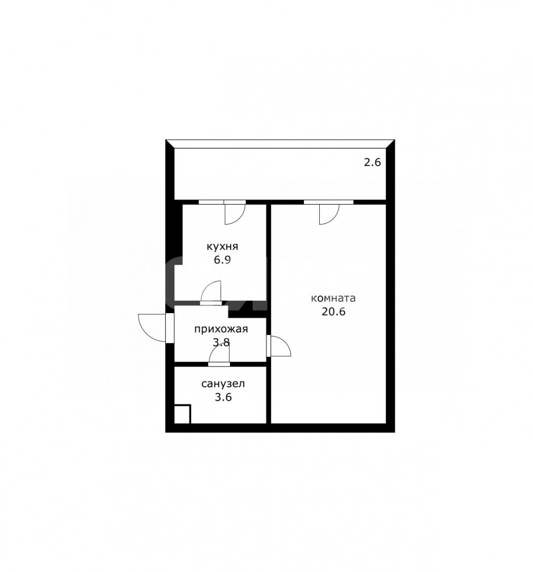 Фото №6: 1-комнатная квартира 42 м² - Сочи, Гагарина, ул. Гагарина, 43