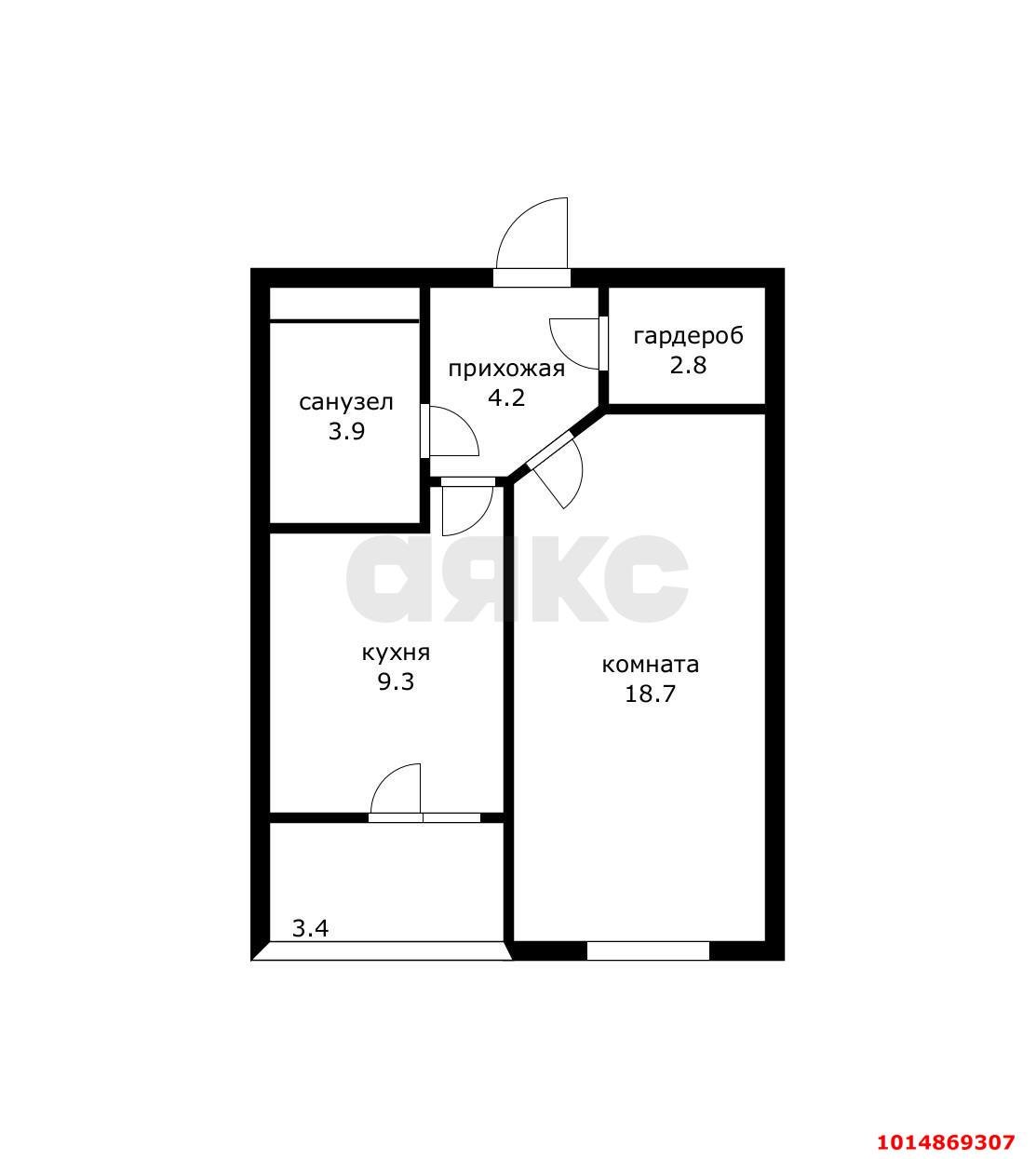 Фото №5: 1-комнатная квартира 38 м² - Краснодар, ЖК Большой, ул. Красная, 176лит1/1