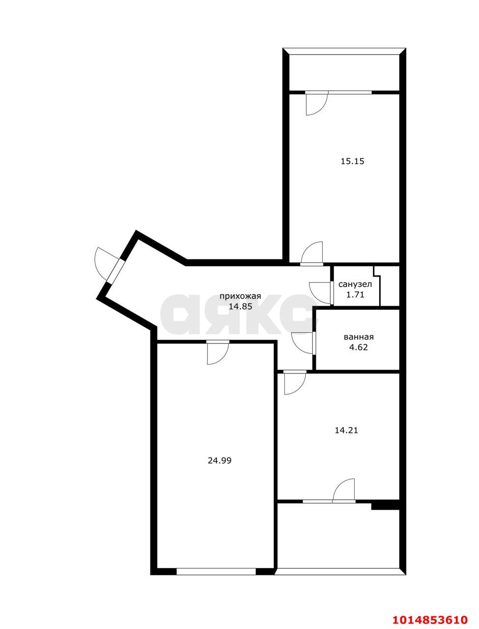Фото №18: 2-комнатная квартира 84 м² - Краснодар, ЖК Черёмушки, ул. Кубанская, 47