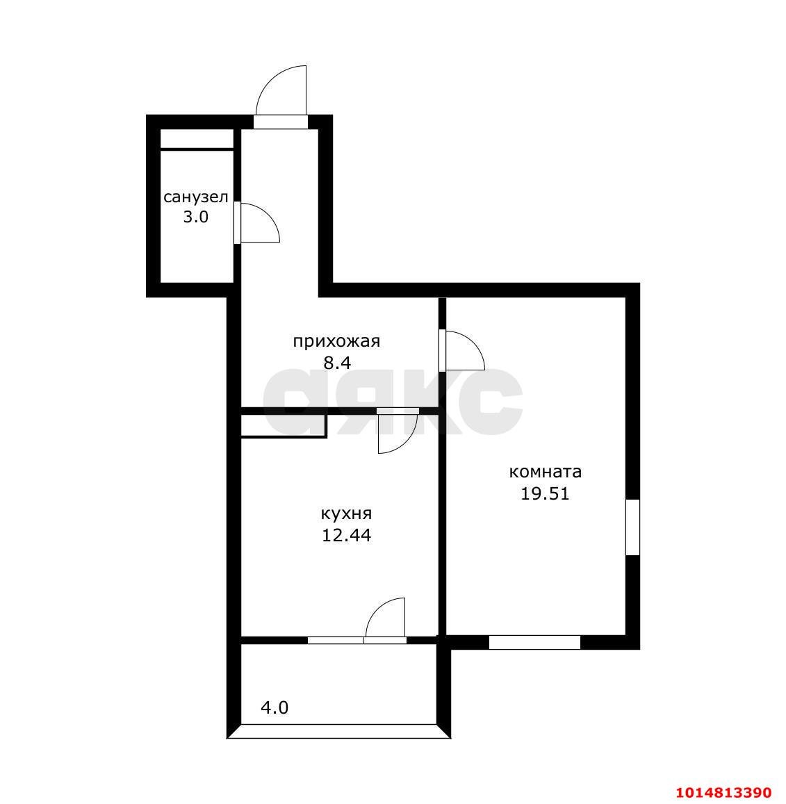 Фото №10: 1-комнатная квартира 46 м² - Краснодар, Восточно-Кругликовский, ул. Героев-Разведчиков, 17