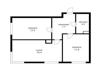 Фото №1: 2-комнатная квартира 53 м² - Краснодар, мкр. Догма Парк, ул. Марины Цветаевой, 7к1