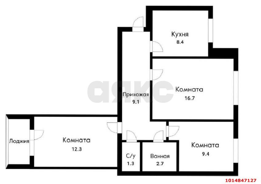 Фото №13: 3-комнатная квартира 60 м² - Краснодар, Карасунский внутригородской округ, мкр. Камвольно-суконный Комбинат, ул. 1-я Заречная, 1