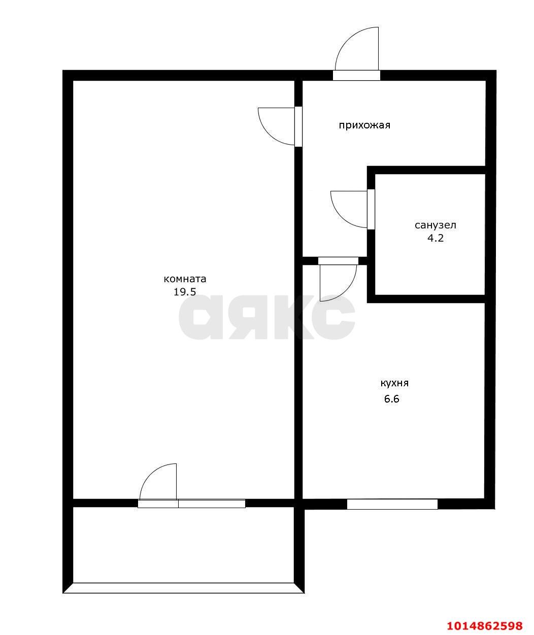 Фото №6: 1-комнатная квартира 32 м² - Краснодар, Западный внутригородской округ, мкр. Юбилейный, ул. 70-летия Октября, 12/1