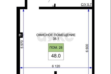 Фото №4: Торговое помещение 48 м² - Краснодар, мкр. жилой комплекс Дыхание, ул. Лётчика Позднякова, 2к22