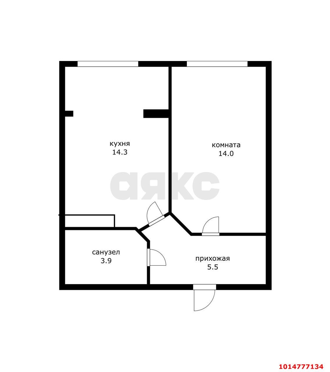 Фото №4: 1-комнатная квартира 37 м² - Яблоновский, ул. Тургеневское Шоссе, 1Гк1