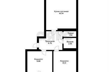 Фото №2: 2-комнатная квартира 53 м² - Краснодар, мкр. жилой комплекс Дыхание, ул. Лётчика Позднякова, 2к6