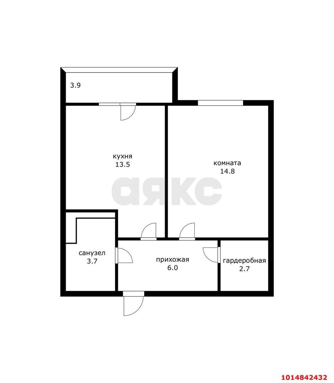 Фото №19: 1-комнатная квартира 44 м² - Краснодар, Военный городок № 1, ул. имени Калинина, 350/3
