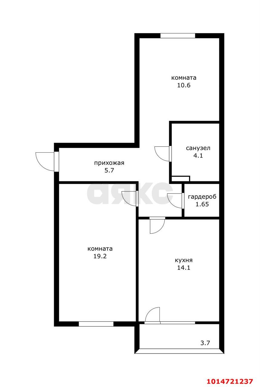 Фото №11: 2-комнатная квартира 60 м² - Краснодар, Музыкальный, ул. имени Мусоргского М.П., 1А