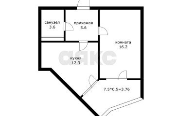 Фото №3: 1-комнатная квартира 38 м² - Краснодар, мкр. ЖК Смоленский, ул. Восточно-Кругликовская, 30