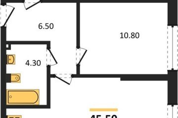 Фото №1: 1-комнатная квартира 45 м² - Краснодар, мкр. Догма Парк, 