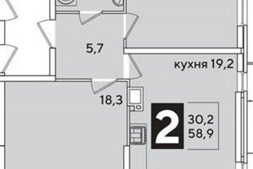 Фото №1: 2-комнатная квартира 59 м² - Краснодар, мкр. жилой комплекс Самолёт-6, 