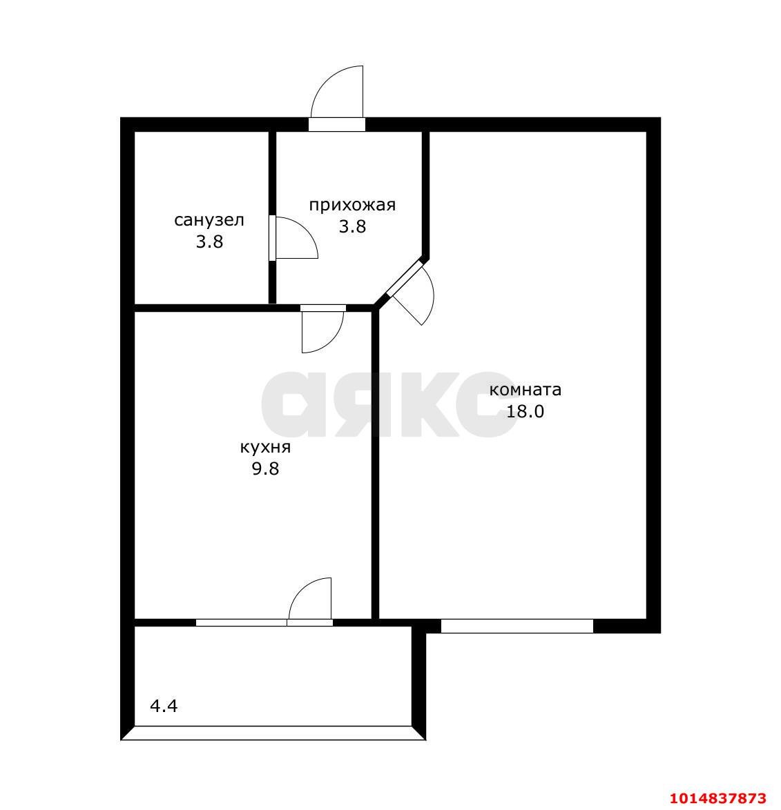 Фото №4: 1-комнатная квартира 39 м² - Российский, жилой комплекс Елисеевский, ул. Парижская, 5/1