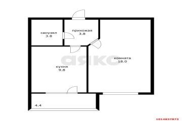 Фото №4: 1-комнатная квартира 39 м² - Российский, мкр. жилой комплекс Елисеевский, ул. Парижская, 5/1