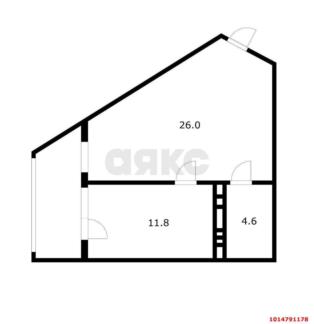 Фото №3: 1-комнатная квартира 42 м² - Краснодар, Кожзавод, жилой комплекс Резиденция, мкр. Западный внутригородской округ, ул. Кожевенная, 22