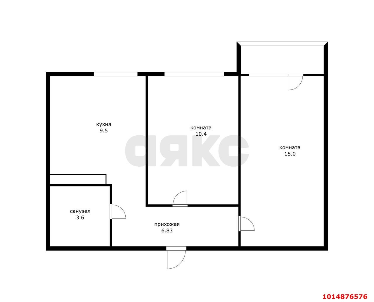 Фото №13: 2-комнатная квартира 44 м² - Краснодар, Прикубанский внутригородской округ, мкр. Юбилейный, ул. имени Калинина, 13к47