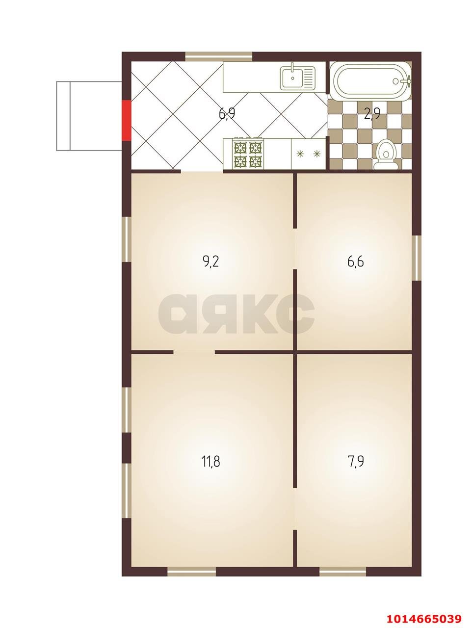 Фото №13: Дом 45 м² + 3.59 сот. - Краснодар, Западный внутригородской округ, ул. Бабушкина, 229