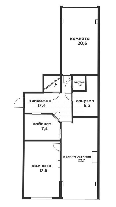 Фото №36: 3-комнатная квартира 82 м² - Дивноморское, ул. Черноморская, 35