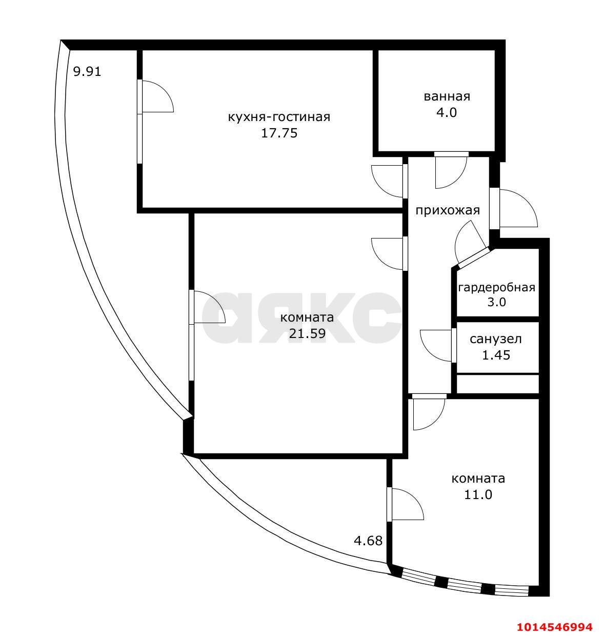 Фото №8: 2-комнатная квартира 64 м² - Краснодар, Пашковский, ул. Леонида Лаврова, 8к1ск4