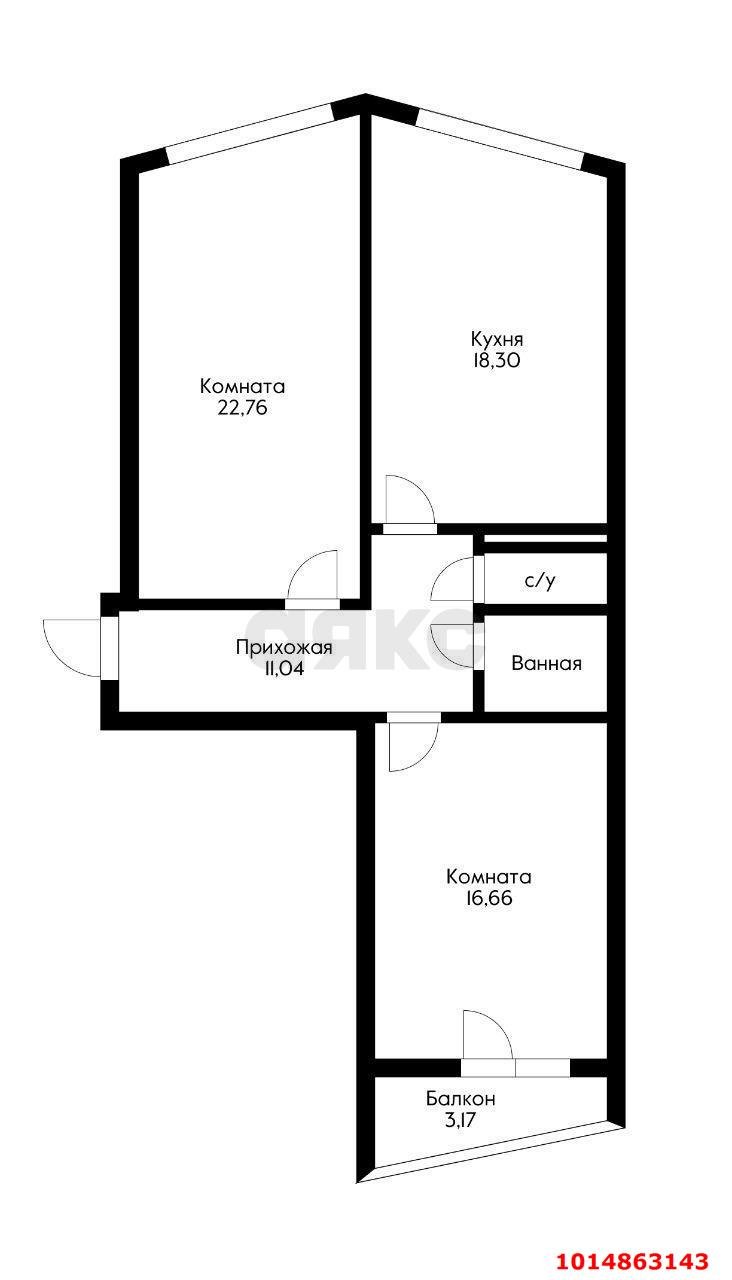 Фото №12: 2-комнатная квартира 76 м² - Краснодар, ЖК Гарантия, ул. Восточно-Кругликовская, 42/3к1
