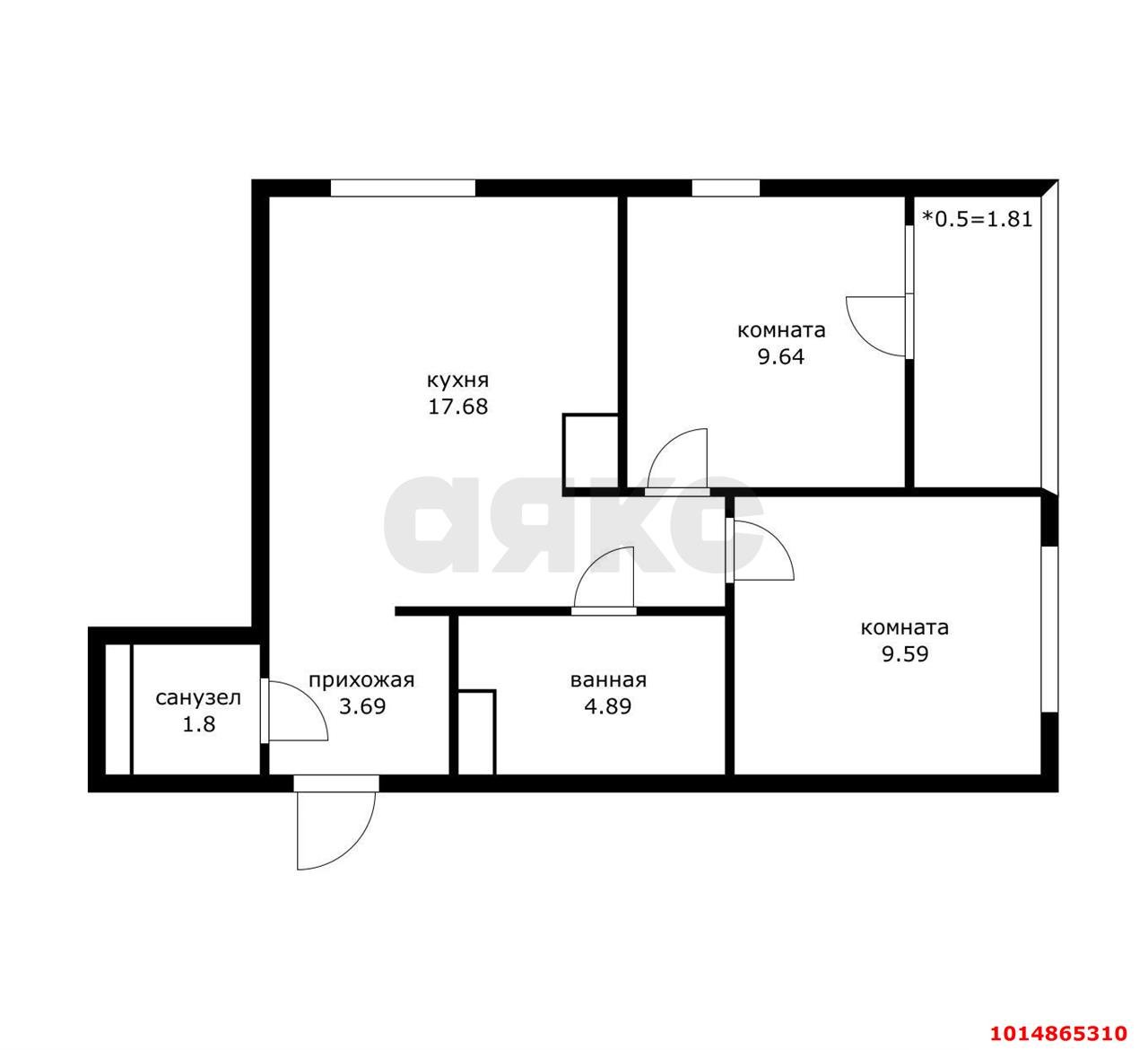 Фото №7: 2-комнатная квартира 51 м² - Краснодар, жилой квартал Патрики, 