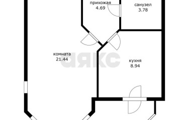 Фото №3: 1-комнатная квартира 43 м² - Краснодар, мкр. Юбилейный, ул. Рождественская набережная, 9
