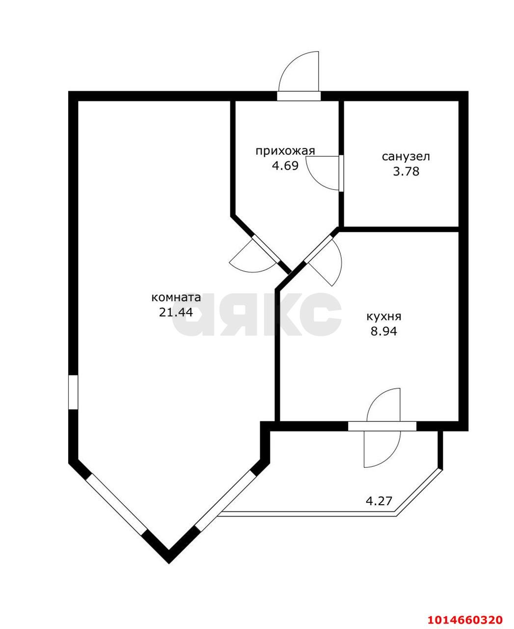 Фото №3: 1-комнатная квартира 43 м² - Краснодар, Юбилейный, ул. Рождественская набережная, 9